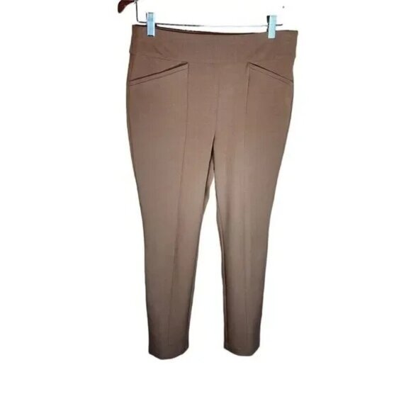Chico's So Slimming Slim Stretch Pull-On Ankle Pants Women's XS 0.5 brown short - Picture 4 of 10